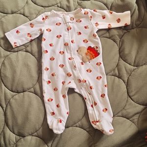 Just One You by Carter's 3 Month Thanksgiving Footed Pajamas